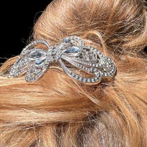 Statement rinestone hair clip barette